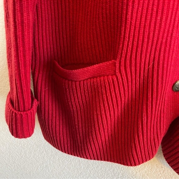 Lauren Ralph Lauren red grandpa cardigan - Picture 4 of 4